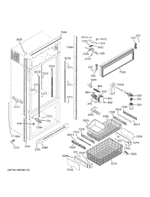 Cabinet 2 parts for Ge Refrigerator ZIC360NNBLH from AppliancePartsPros.com