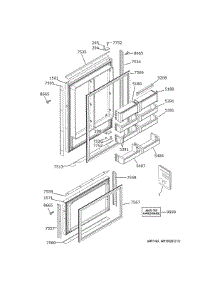Doors parts for Ge Refrigerator ZIC360NVBLH from AppliancePartsPros.com