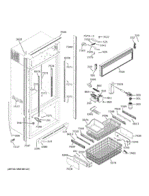Cabinet 2 parts for Ge Refrigerator ZIC360NVBRH from AppliancePartsPros.com