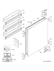 Refrigerator Door parts for Ge Refrigerator ZIC363IPVBRH from AppliancePartsPros.com