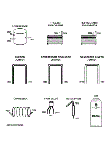 Lokring Connectors parts for Ge Refrigerator ZIC363IPVBRH from AppliancePartsPros.com