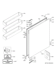 Refrigerator Door parts for Ge Refrigerator ZIC363NBVBLH from AppliancePartsPros.com