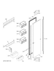 Door parts for Ge Refrigerator ZIF241NPPBII from AppliancePartsPros.com