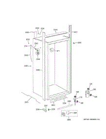 Cabinet 2 parts for Ge Refrigerator ZIF360NNBLH from AppliancePartsPros.com