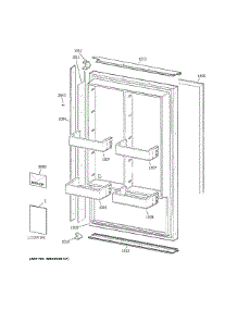 Door parts for Ge Refrigerator ZIF360NNBLH from AppliancePartsPros.com