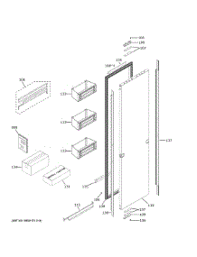 Door parts for Ge Refrigerator ZIF361NBRDII from AppliancePartsPros.com