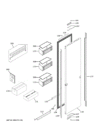 Door parts for Ge Refrigerator ZIF361NPRCII from AppliancePartsPros.com