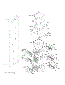 Shelves & Drawers parts for Ge Refrigerator ZIF361NPRCII from AppliancePartsPros.com