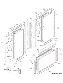 Doors parts for Ge Refrigerator ZIP360NHB from AppliancePartsPros.com