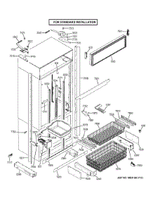 Cabinet Standard parts for Ge Refrigerator ZIP360NHB from AppliancePartsPros.com