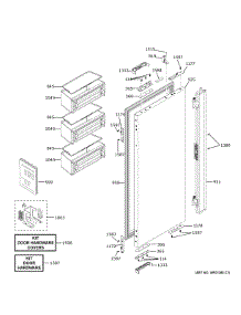 Refrigerator Door - Lh parts for Ge Refrigerator ZIP364IPVBII from AppliancePartsPros.com