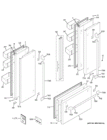 Doors parts for Ge Refrigerator ZIPP360NHBSS from AppliancePartsPros.com