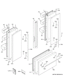 Doors parts for Ge Refrigerator ZIPS360NHBSS from AppliancePartsPros.com