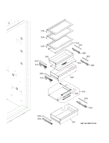 Shelves & Drawers parts for Ge Refrigerator ZIR301NBRAII from AppliancePartsPros.com
