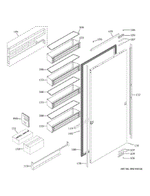 Door parts for Ge Refrigerator ZIR301NPPBII from AppliancePartsPros.com