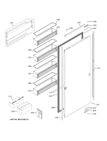 Door parts for Ge Refrigerator ZIR301NPPBII from AppliancePartsPros.com