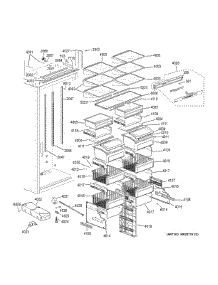 Shelves Drawers parts for Ge Refrigerator ZIR360NNBLH from AppliancePartsPros.com