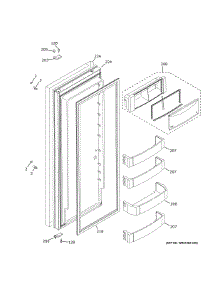 Fresh Food Door parts for Ge Refrigerator ZISS480NNGSS from AppliancePartsPros.com