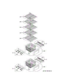 Freezer Shelves parts for Ge Refrigerator ZISS480NNGSS from AppliancePartsPros.com