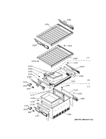 Shelves & Drawers parts for Ge Refrigerator ZIW303NPPBII from AppliancePartsPros.com
