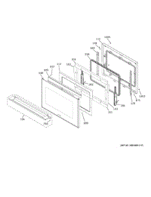 Lower Door parts for Ge Wall Oven ZKD90DSSN3SS from AppliancePartsPros.com