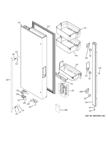 Fresh Food Door Lh parts for Ge Refrigerator ZWE23ESHRSS from AppliancePartsPros.com