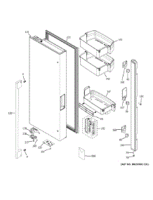 Fresh Food Door Lh parts for Ge Refrigerator ZWE23ESNCSS from AppliancePartsPros.com