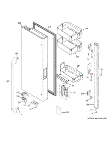 Fresh Food Door Lh parts for Ge Refrigerator ZWE23PSHRSS from AppliancePartsPros.com