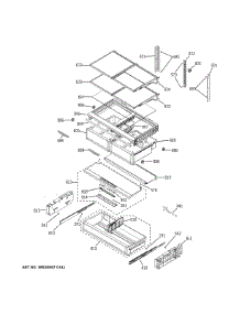 Fresh Food Shelves parts for Ge Refrigerator ZWE23PSNESS from AppliancePartsPros.com