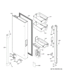 Fresh Food Door Lh parts for Ge Refrigerator ZWE23PSNGSS from AppliancePartsPros.com