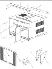 Outer Case Assembly parts for  Air Conditioner AAC182SRA from AppliancePartsPros.com