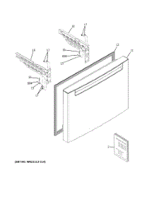 Freezer Door parts for  Refrigerator QNE27JYMXFFS from AppliancePartsPros.com