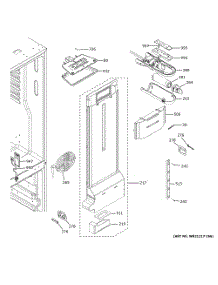 Fresh Food Section parts for  Refrigerator QNE27JYMXFFS from AppliancePartsPros.com