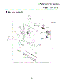 Door Liner Assembly parts for Lg Dishwasher 13387 from AppliancePartsPros.com