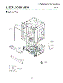 Exploded View parts for Lg Dishwasher 13387 from AppliancePartsPros.com
