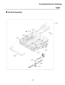 Top Rack Assembly parts for Lg Dishwasher 13387 from AppliancePartsPros.com