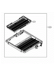 Third Rack Assembly parts for Lg Dishwasher 14305 from AppliancePartsPros.com
