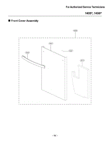 Front Cover parts for Lg Dishwasher 14307 from AppliancePartsPros.com