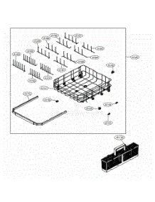 Bottom Rack Assembly parts for Lg Dishwasher 14677 from AppliancePartsPros.com