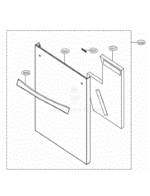 Front Cover Assembly parts for Lg Dishwasher 14677 from AppliancePartsPros.com