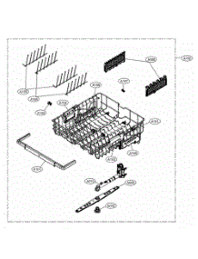 Top Rack Assembly parts for Lg Dishwasher 14677 from AppliancePartsPros.com