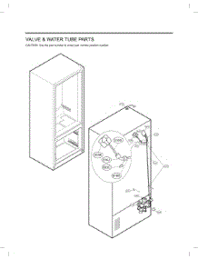 Valve & Water Tube Parts parts for Lg Refrigerator 1867 from AppliancePartsPros.com