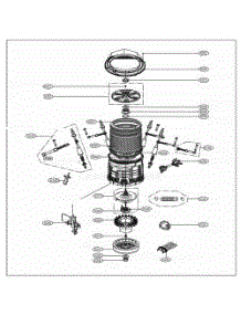 Tub Assebly parts for Lg Washer Dryer Combo 25667 from AppliancePartsPros.com