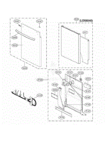 Door Assembly parts for Lg Dishwasher 39232533 from AppliancePartsPros.com