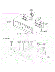 Panel Assembly parts for Lg Dishwasher 39232533 from AppliancePartsPros.com