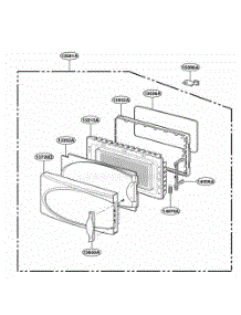 Door Parts parts for Lg Range 3WG2532 from AppliancePartsPros.com