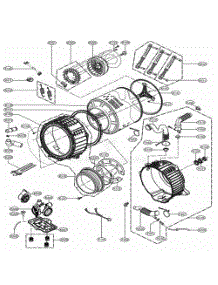 Drum And Tub Assembly parts for Lg Washer Dryer Combo 41538 from AppliancePartsPros.com