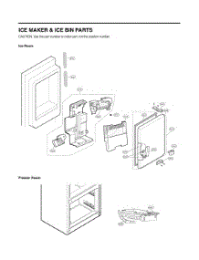 Ice Maker & Ice Bin parts for Lg Refrigerator 48231784207 from AppliancePartsPros.com