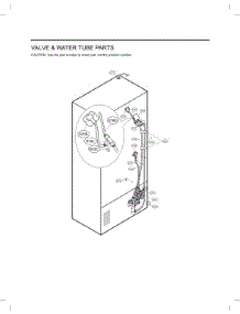 Valve & Water Tube Parts parts for Lg Refrigerator 48231784214 from AppliancePartsPros.com