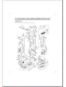 Exploded View & Replacement Parts List parts for Lg Refrigerator 48231784412 from AppliancePartsPros.com